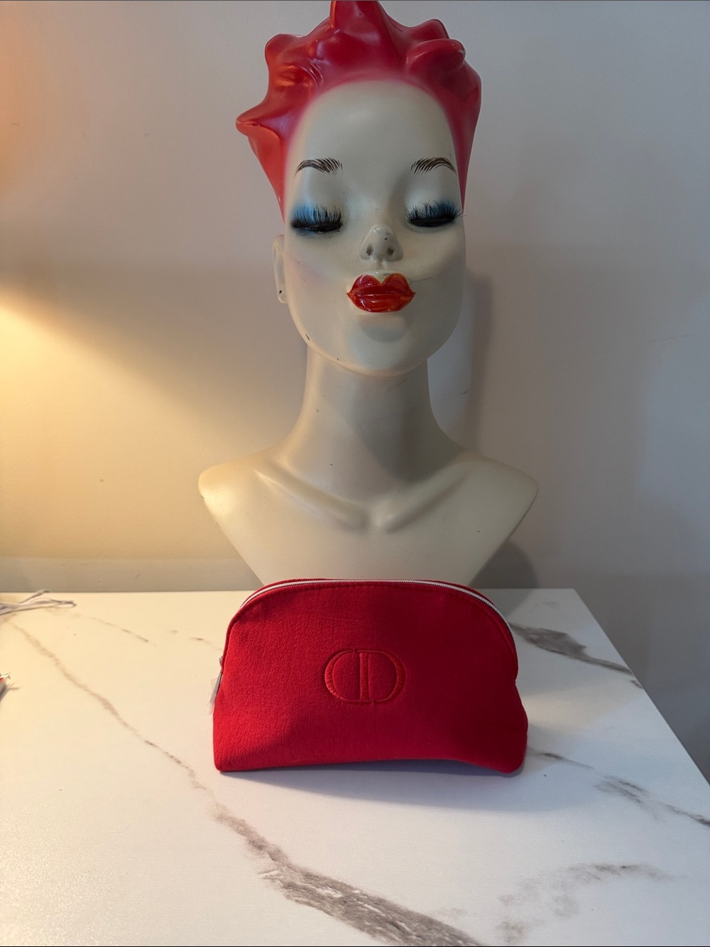 NWOT Christian Dior Red Cosmetic Pouch